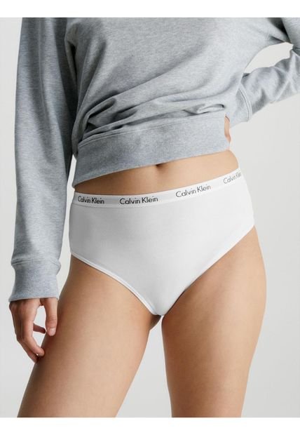 Tanga Blanco De Cintura Alta Carrusel Calvin Klein