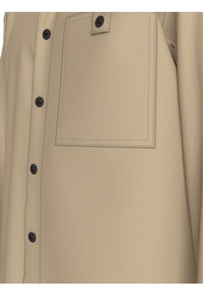 Camisa Beige Con Insignia De Monograma Calvin Klein