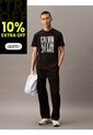 Camiseta Negra Stacked Graphic Crewnec Calvin Klein de Calvin Klein
