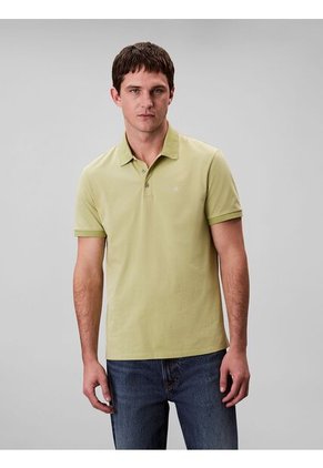 Polo Verde Con Monograma Bordado Calvin Klein