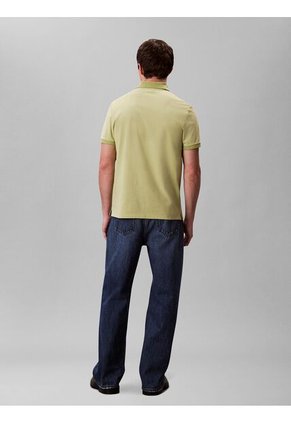 Polo Verde Con Monograma Bordado Calvin Klein