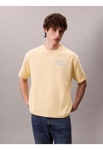 Camiseta Amarilla Holgada Con Logo Gráfico Con Letras Calvin Klein Calvin Klein