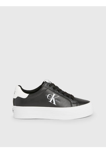 Tenis Multicolor Multicolor De Plataforma De Cuero Calvin Klein