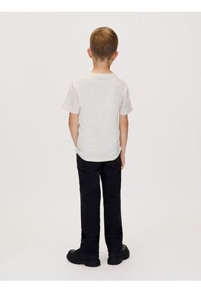 Camiseta Blanca Infantil Con Monograma Calvin Klein