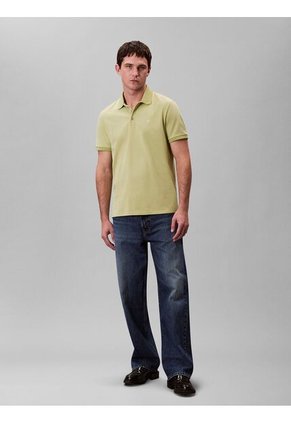 Polo Verde Con Monograma Bordado Calvin Klein