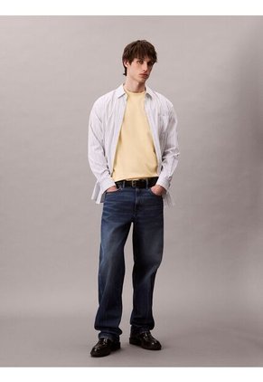 Camiseta Amarilla Holgada Con Logo Gráfico Con Letras Calvin Klein