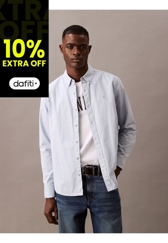 Camisa Azul Oxford Clásica De Manga Larga Calvin Klein Calvin Klein