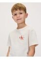 Camiseta Blanca Infantil Con Monograma Calvin Klein de Calvin Klein