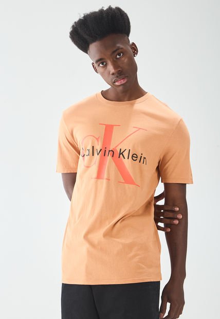 Camiseta Salmón-Naranja-Negro Calvin Klein