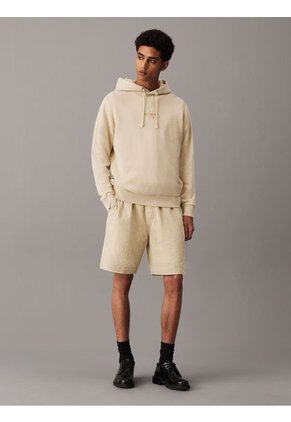 Bermuda Beige De Algodón Texturizado Calvin Klein