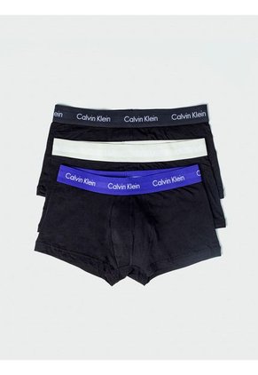 Pack De 3 Boxers Negro De Tallecintura Low Rise Trunk Calvin Klein