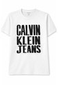 Camiseta Blanca Stacked Graphic Crewnec Calvin Klein de Calvin Klein