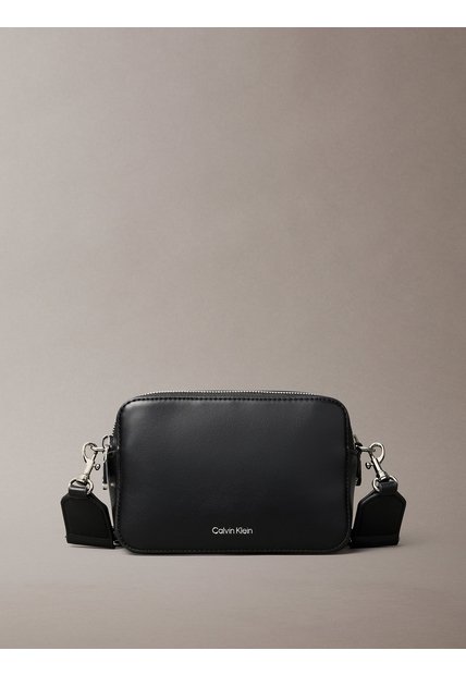 Bolso Negro Cruzado Convertible De 2 Tiras Calvin Klein