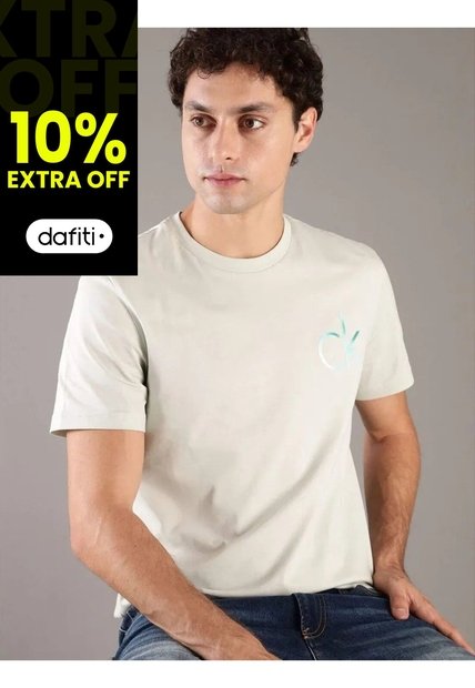 Camiseta Verde Con Logo Calvin Klein