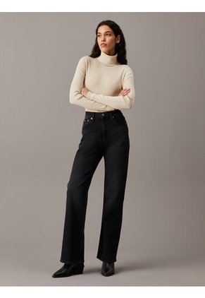 Saco Gris Tejido Slim De Cuello Alto De Canalé Calvin Klein