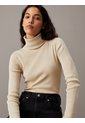 Saco Gris Tejido Slim De Cuello Alto De Canalé Calvin Klein de Calvin Klein