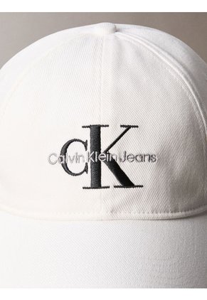 Gorra Blanca Con Monograma Bordado Calvin Klein