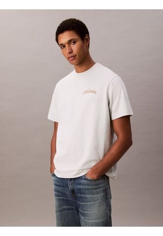 Camiseta Blanca Con Logo Bordado Calvin Klein Calvin Klein