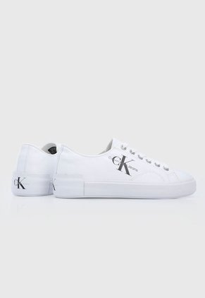 Tenis Lifestyle Blanco-Negro Calvin Klein Ess Vulcanized Laceup Low NY