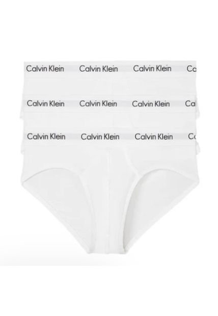3 Pack De Calzoncillo Blanco Algodón Hip Brief Calvin Klein