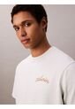 Camiseta Blanca Con Logo Bordado Calvin Klein de Calvin Klein