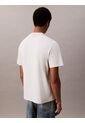 Camiseta Blanca Con Logo Bordado Calvin Klein de Calvin Klein