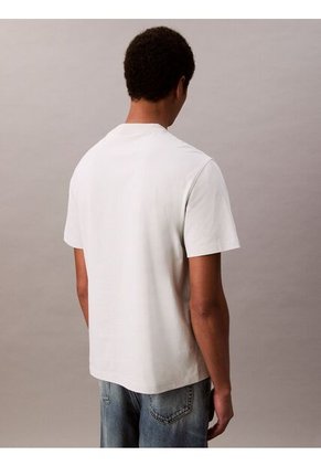 Camiseta Blanca Con Logo Bordado Calvin Klein