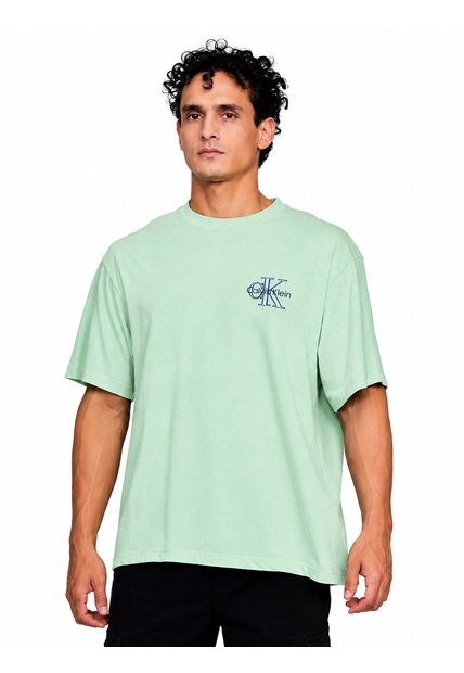 Camiseta Beige Con Gráfico De Monograma Calvin Klein Calvin Klein