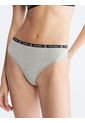 Pantie Tipo Tanga Gris Con Logo Calvin Klein de Calvin Klein