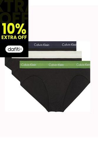 Pack Negro De 3 Slips - Cotton Stretch Wicking Calvin Klein Calvin Klein