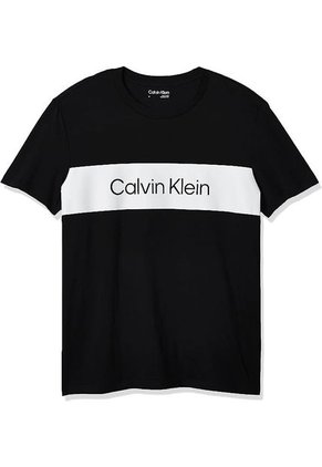 Camiseta Negra Iconic Con Logo En Bloque Calvin Klein