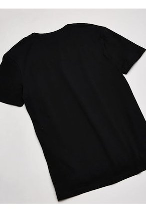 Camiseta Negra Iconic Con Logo En Bloque Calvin Klein