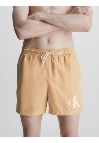 Bermuda Beige De Largo Medio Con Cordón - Ck Monogram Calvin Klein Calvin Klein