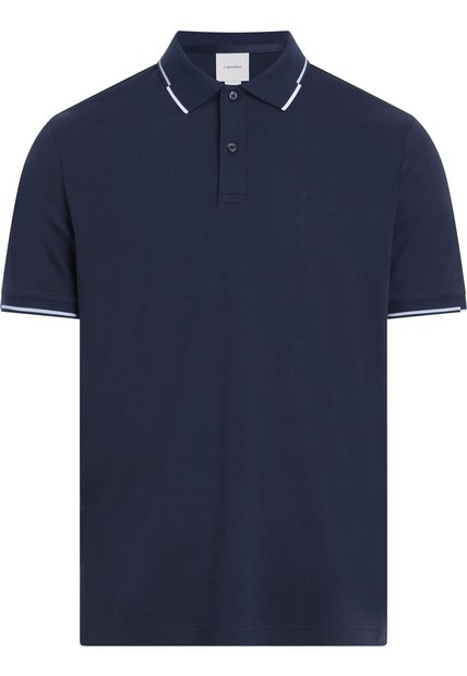 Polo Azul Slim Con Detalle En Bordes Calvin Klein