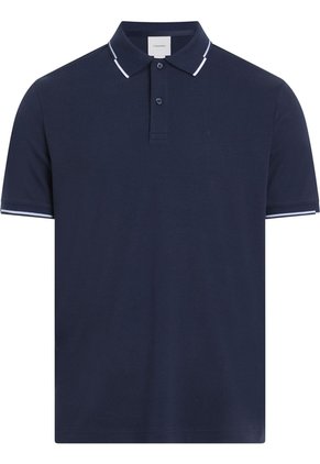 Polo Azul Slim Con Detalle En Bordes Calvin Klein