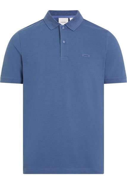 Polo Azul Elástico Grindle Calvin Klein