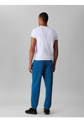 Pantalón Azul De Felpa Con Logotipo Calvin Klein