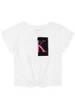 Camiseta Blanca Con Lentejuelas Y Detalle De Lazo Para Niña Calvin Klein de Calvin Klein