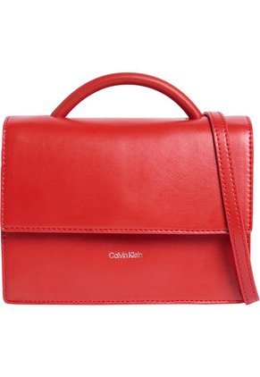 Bolso Rojo De Mano Con Solapa Calvin Klein