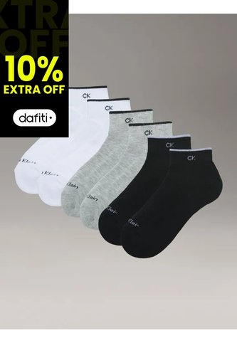 Pack Multicolor De 6 Pares De Medias Lisas Tobilleras Acolchadas Calvin Klein Calvin Klein