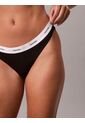 Tanga Negra - Cotton Stretch Rib Calvin Klein de Calvin Klein