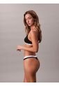 Tanga Negra - Cotton Stretch Rib Calvin Klein de Calvin Klein