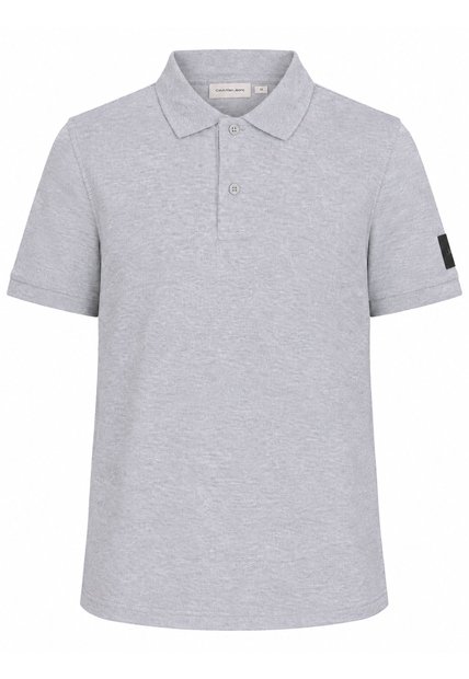 Polo Gris Con Insignia Calvin Klein
