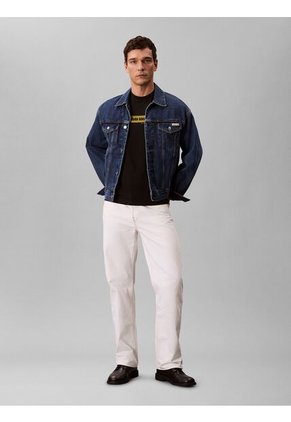 Camiseta Negra Con Box Logo Calvin Klein