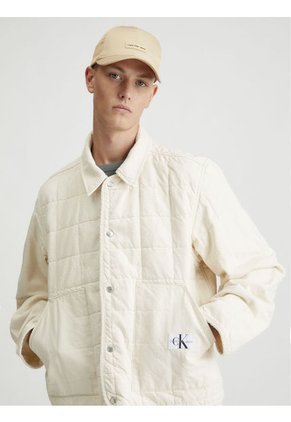 Gorra Beige Con Parche De Goma Calvin Klein