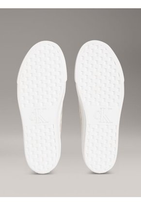 Tenis Beige De Plataforma De Jacquard Con Logo Calvin Klein