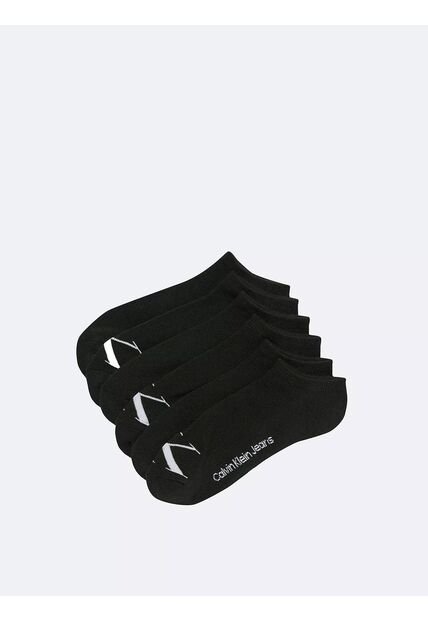 Pack Negro De 6 Medias Monogramed Cushion Crew Calvin Klein