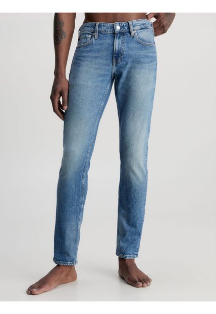 Jeans Con Ajuste Slim Hombre Azul Calvin Klein