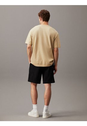 Bermuda Negra De Algodón Texturizado Calvin Klein