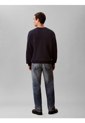 Saco Azul Tejido Con Cuello Redondo Calvin Klein